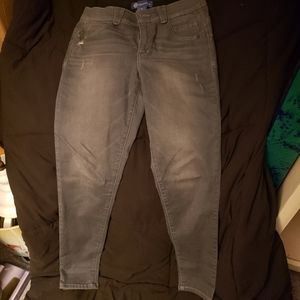 Gray stretch denim jeans